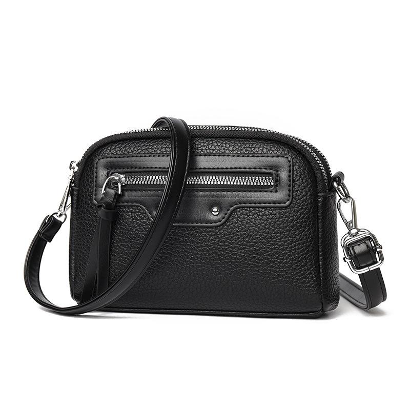 Mobile Phone Bag Women's New Summer Casual Versatile Portable Small Bag Fashionable and Simple Multi-layer Shoulder Messenger Bag