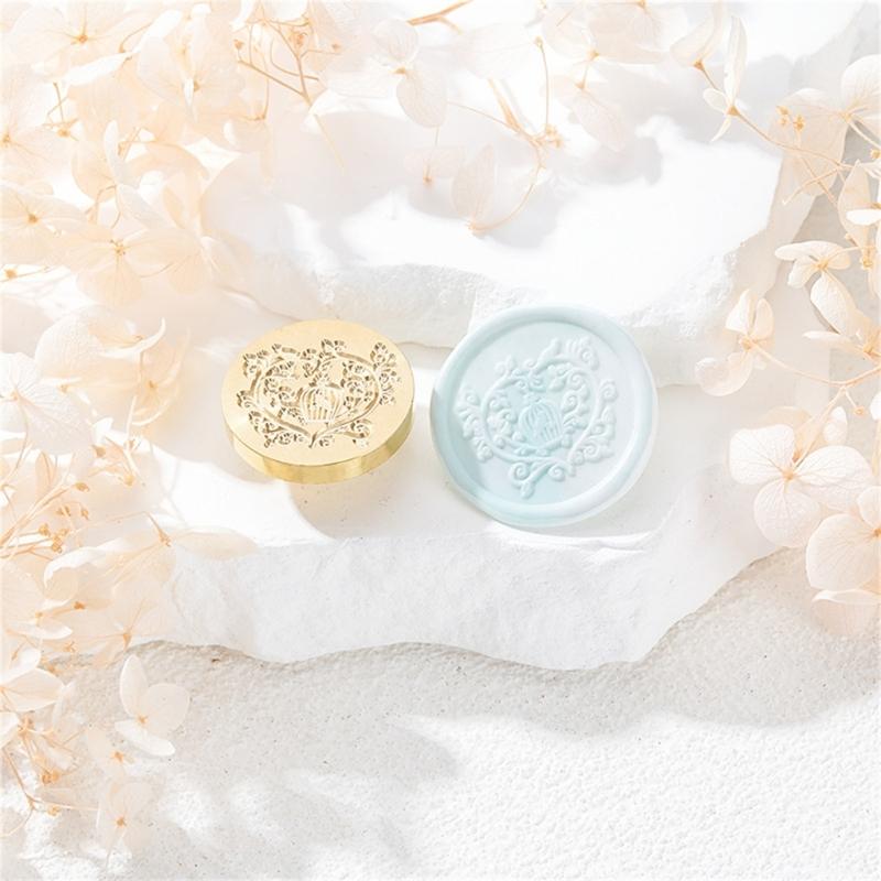 Floral Pattern Wax Seal Stamp Head for Valentine Card Wedding Invitation Envelope, Exquisite Pattern Wax Seal Stamp Head