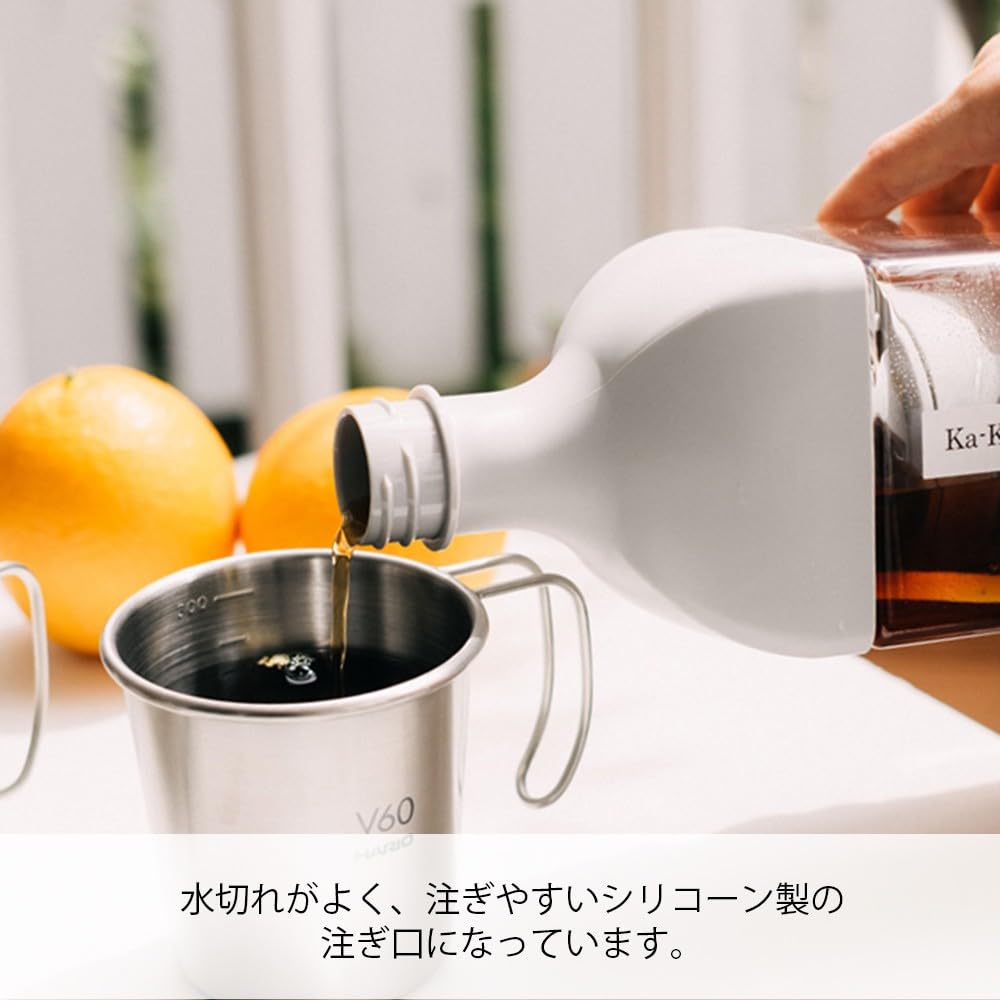 HARIO Kirk Coffee Bottle Pitcher for Cold Brew Made in Gift Wrapping Model Vertical/Horizontal Coffee, Japan, 1,000ml Capacity, Available, Number