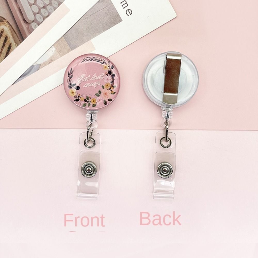 Fall-proof Badge Clip Stretchable Name Card Holder Cute Retractable Badge Reel  Office Supplies