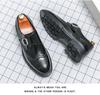 Plus Size Men's Leather Carved Buckle Brogue Shoes - Formal & Casual Monk Shoes