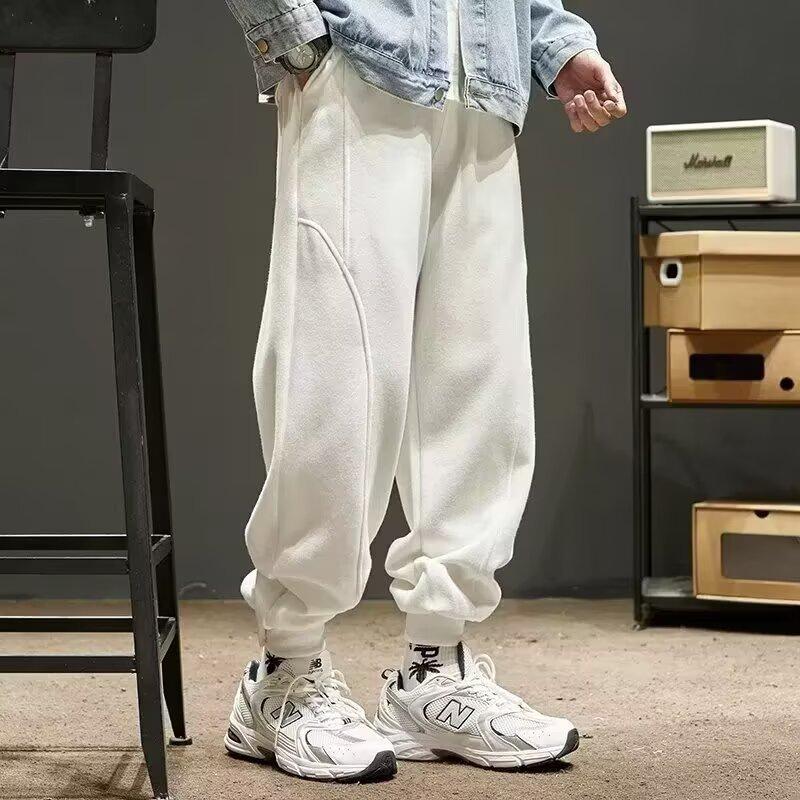 Scimitar Casual Pants Men's Spring Wide-footed Loose Sweatpants High-end Casual Boys Trousers