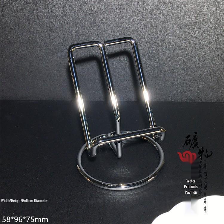 Wooden & Metal Mineral Crystal Ball Display Stand