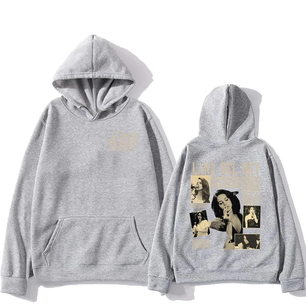 Streetwear Zpěvačka Lana Del Rey Potisk Alba Mikina s Kapucí Pánská Dámská Hip Hop Mikiny Vysoce Kvalitní Mikina Ležérní Unisex Nadměrná Velikost top