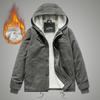 Winter Men's Cashmere Casual Cotton-padded Jacket, Pile of Young and Middle-aged Hooded Cotton-padded Jacket, Vintage Cargo Jacket