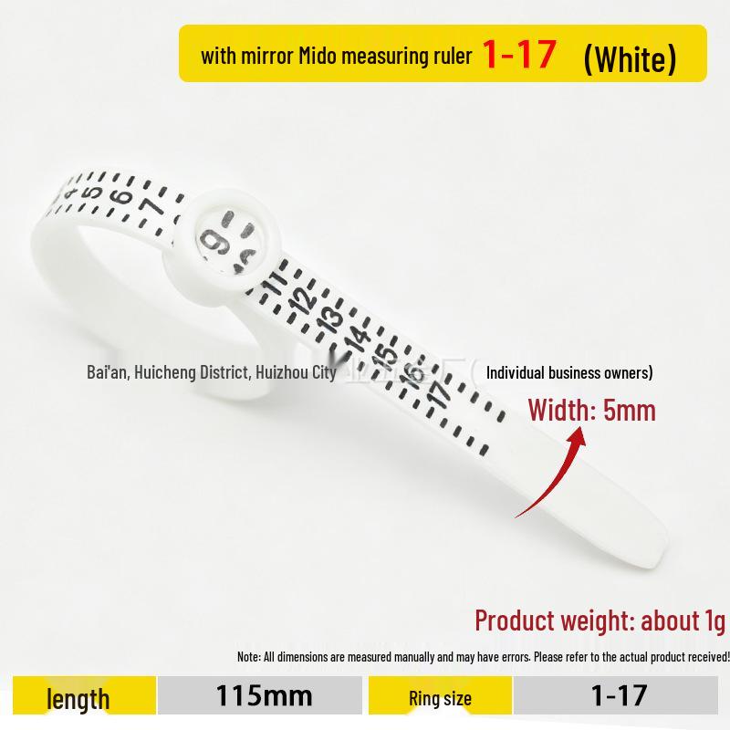 Standard Bracelet and Ring Size Measuring Tool with Magnifying Glass