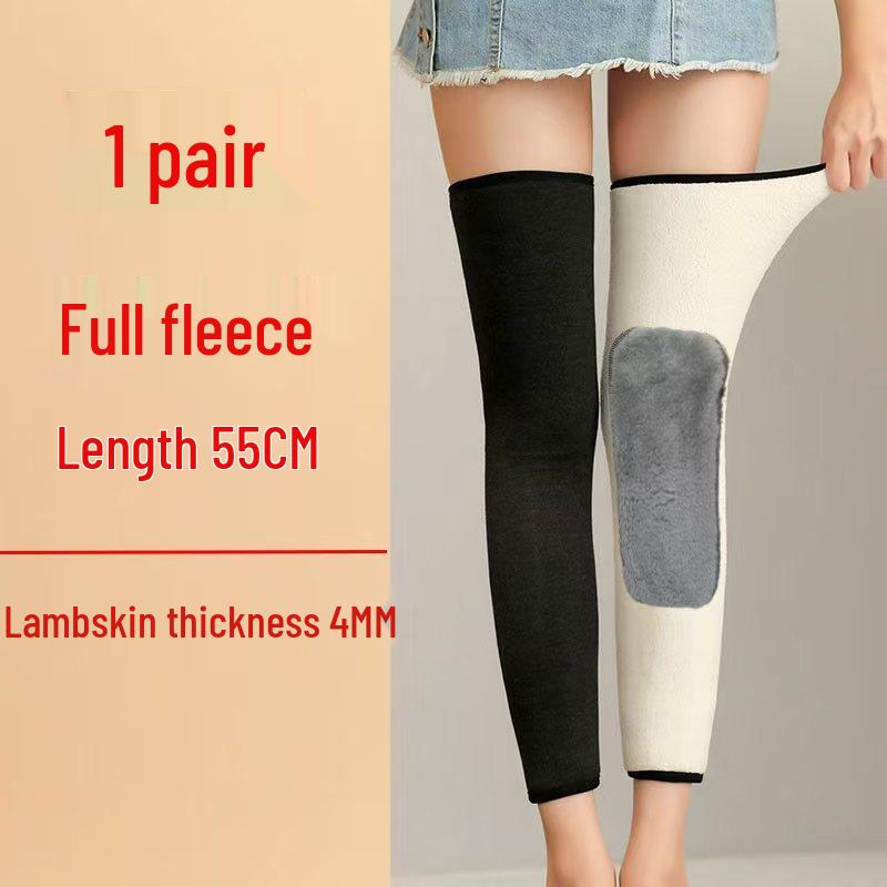 Warm Lamb Wool Velvet-Lined Knee Pads for Joint Protection - Ideal for Middle-Aged & Elderly Men and Women During Autumn and Winter