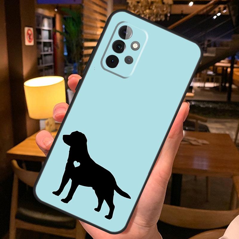 Black Labrador Dog Case For Samsung Galaxy A26 A16 A06 A55 A35 A15 A32 A12 A22 A52 A54 A34 A14 A56 A36 A13 A53