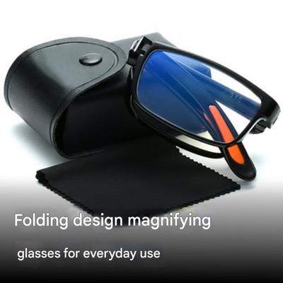 Foldable Magnifying Glasses with Blue Light Blocking, SNS Magnification, Fashion, Everyday Life, Presbyopia