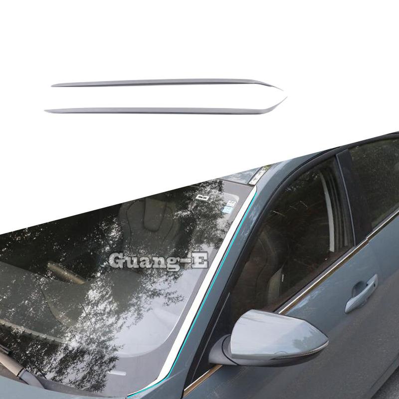 For Hyundai Elantra Avante    Stainless Steel Car Front Windshield Trim Glass Window Trim Auto Exterior Accessories