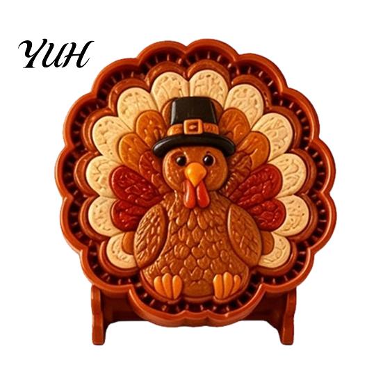 Küchen-Backutensilien Mini-Kuchenform für Herbst Thanksgiving, DIY Teigpresse Taschenkuchenform, Einhand-Hersteller mit Fuchs, Truthahn, Eule, Kürbis,