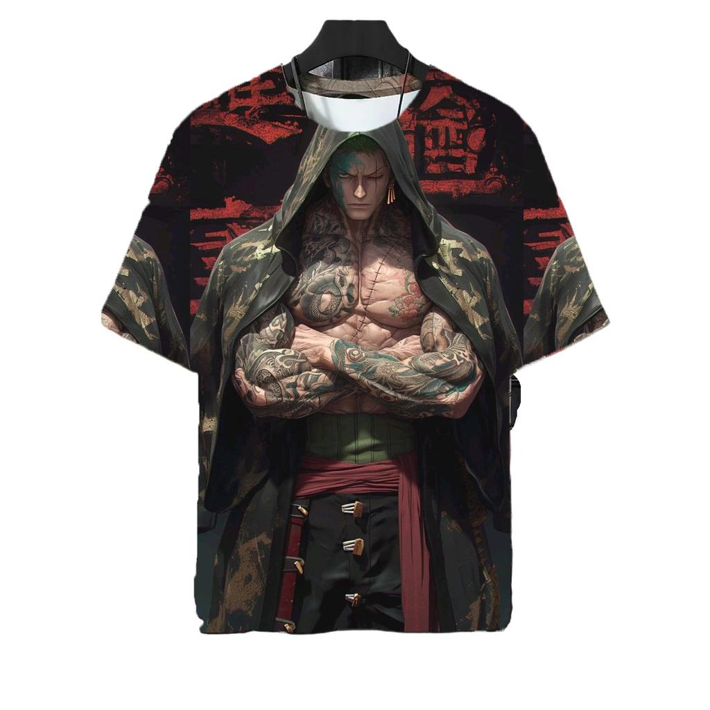 Japanese Style Samurai Katana Girl Tattoo T-shirts 3D Printed Fashion Men Women Harajuku Short Sleeve Tee Top Oversized Clothing