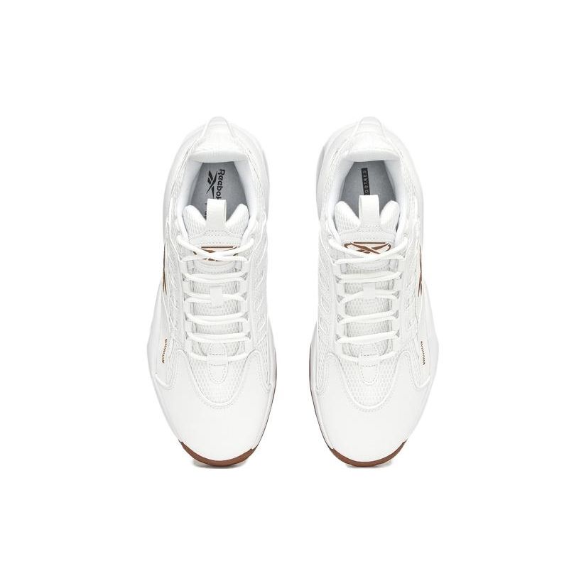 Reebok Solution Mid Retro Basketball Shoes Unisex Sneakers White Brown 100033898