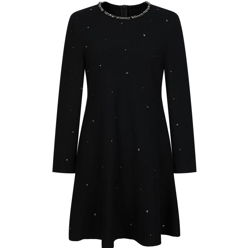 

JUZI ANNAKO Women s Elegant Hot-Drill Wool Blend Knit A-Line Dress L