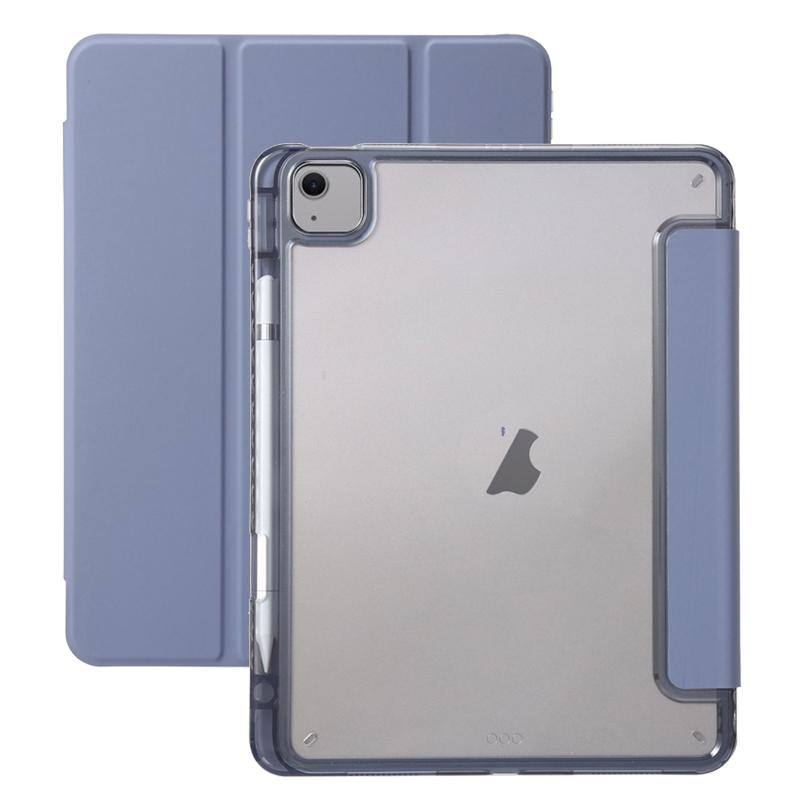 For iPad Air 13 (2025)/(2024) Case Tri-Fold Stand Acrylic Back PU Leather Anti Fall Tablet Cover