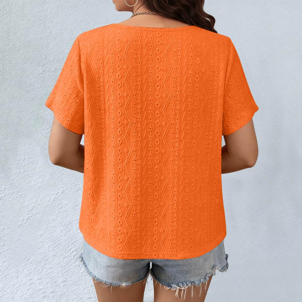 Women's Fashionable Casual Elegant Short-Sleeve T-Shirt Top