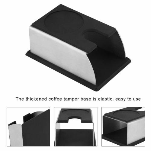 Stainless steel coffee tamping mat, rust-resistant, removable, durable, suitable for coffee makers and coffee tampers storage