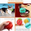 1pc Dog Toy Ball Interactive Rubber Ball Chew Toy For Small Dogs Dental Cleaning Ball Pet Food Feeder Silicone Ball Toy