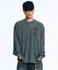 EASY NO EASY Cross Waffel Henley-Kragen Langarm - Anthrazit