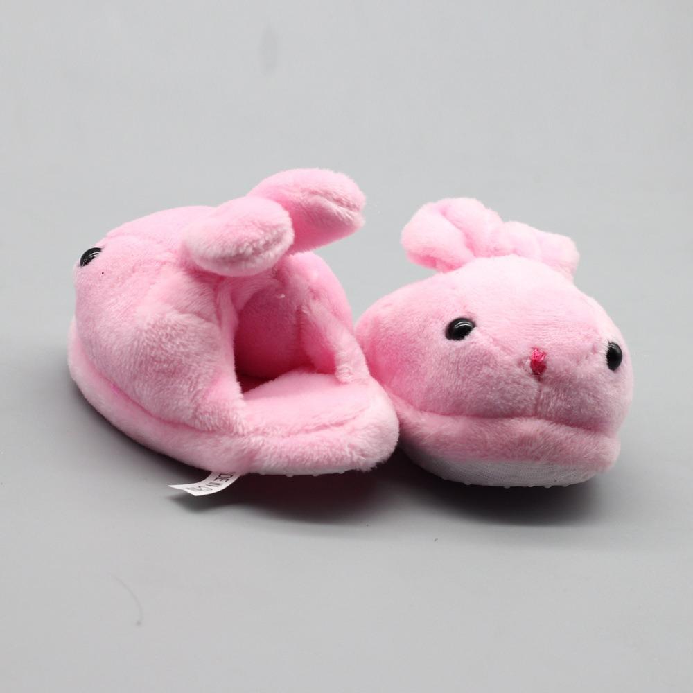 Rabbit Bear Doll Slippers Cartoon Animal Doll Accessories Lovely Mini Plush Shoes  1/4 BJD Dolls