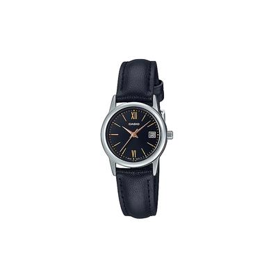 CASIOSTANDARD Series Simple Retro Small Round Watch Business Casual Fashion Quartz Movement Leather Strap Japanese and Korean LTP-V002L-1B3