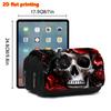 1pc Skull Rose Series Gothic Pencil Case & Makeup Organizer - Double-Layer Flip-Top Black Suitable for Boys and Girls, Large Capacity School Supplies