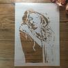 A4 29cm Fashion Lady Girl Hat DIY Layering Stencils Painting Scrapbook Coloring Embossing Album Decorative Template