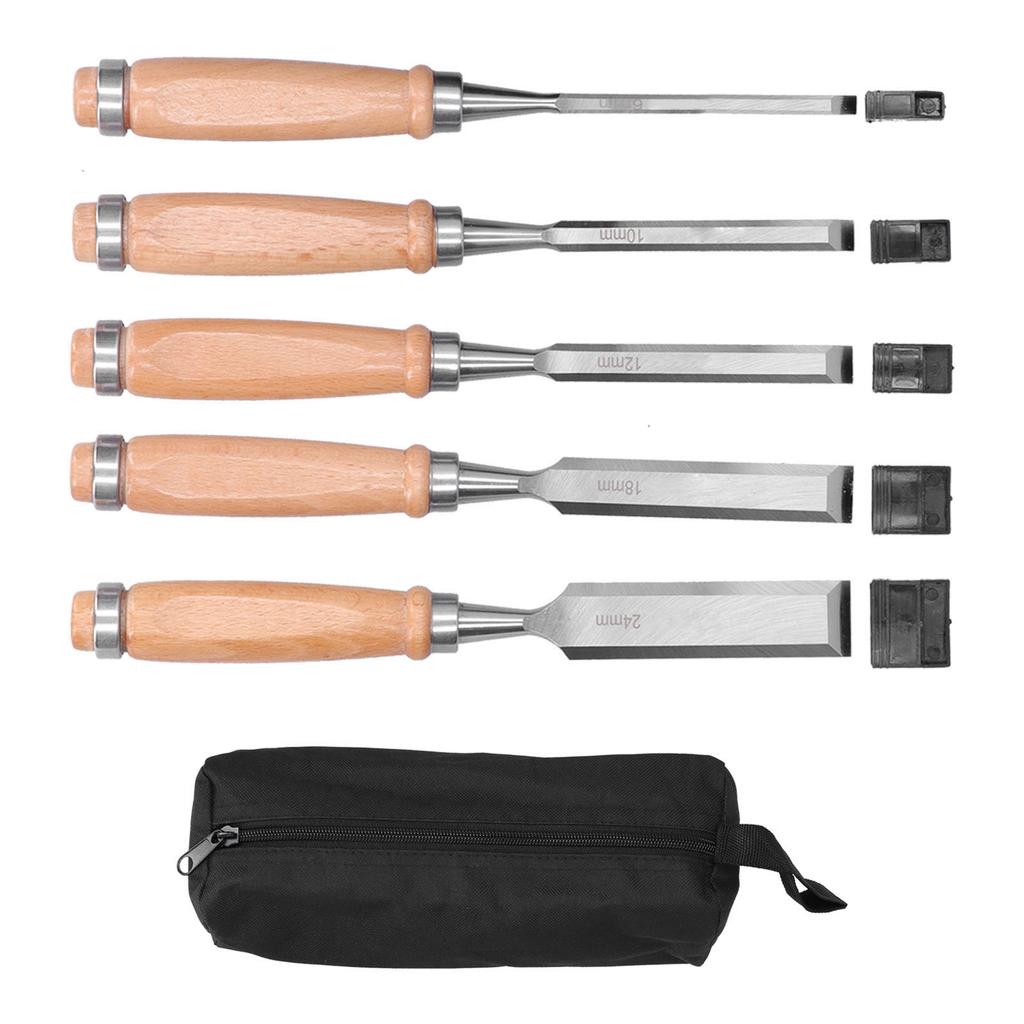 5 szt. Zestaw dłut do obróbki drewna Trwałe Twarde Praktyczne Dłuto do Rzeźbienia Grawerowania