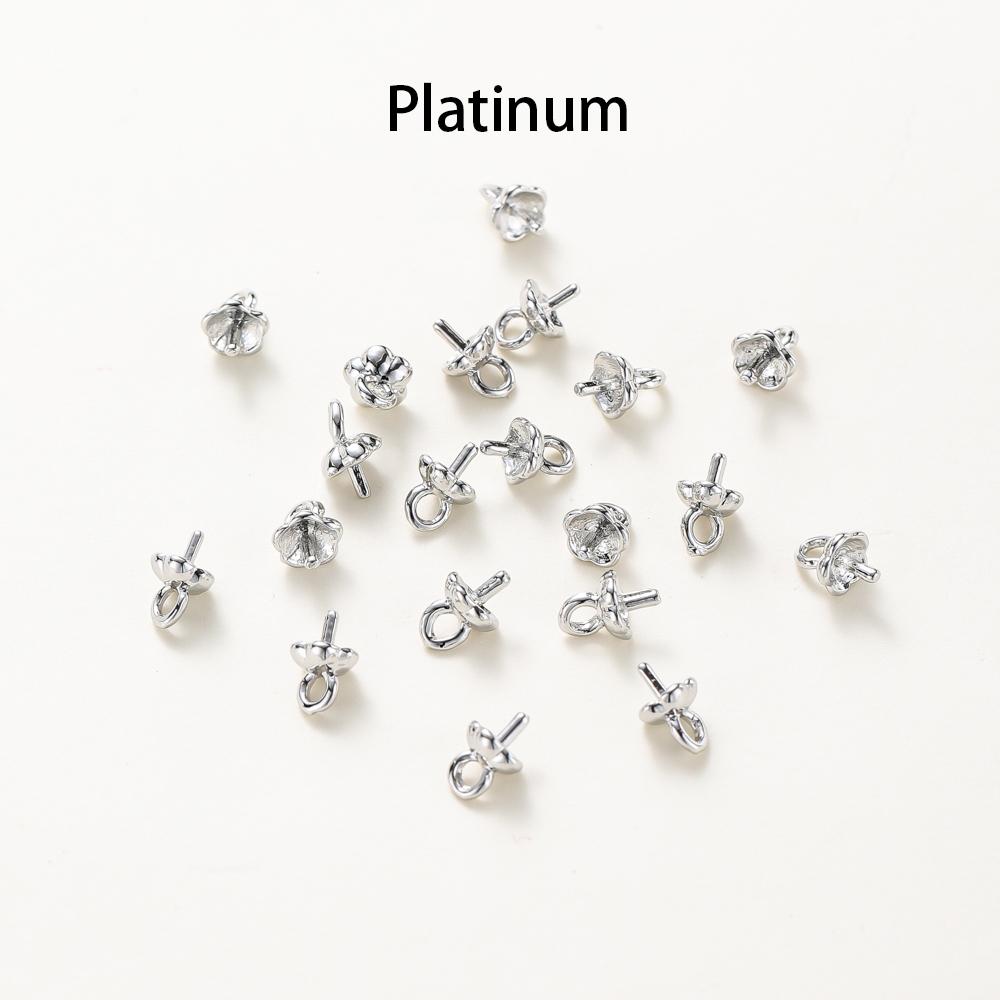 20pcs 14K 18K Gold Pearl Screw Eye Pins Beads Caps End Pendant Connect Beads For DIY Jewelry Charm Making Accessories Findings
