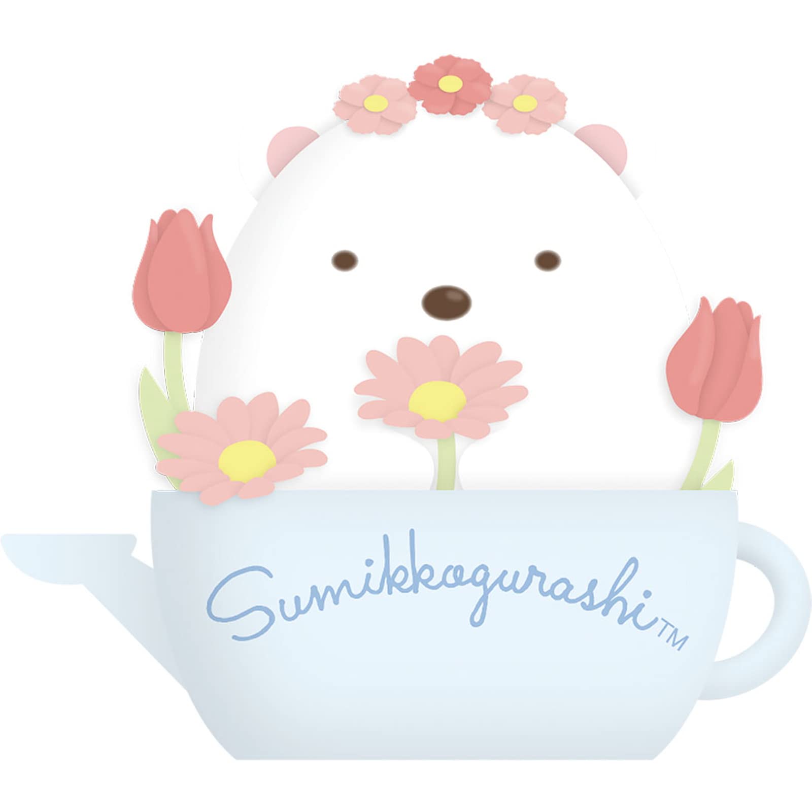 San-X Sumikko Gurashi Petit Collection Petit Mascot Shirokuma Flower AB13701