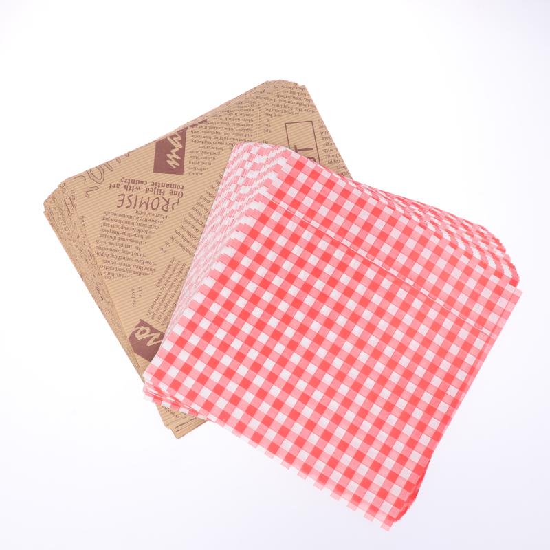 50 Stück Backverpackung Lebensmittelverpackung Fettabweisende Papiertüte Sandwich Donut Brotverpackung Hamburger Küchenzubehör 18*18Cm