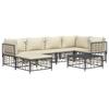 VidaXL Salon de jardin 7 pcs avec coussins anthracite résine tressée, ensemble de salon, ensemble de salon d'extérieur, 3186772