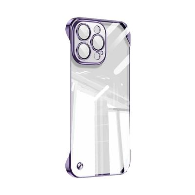 Electroplated Borderless Phone Case, Suitable for IPhone16, Apple 15pro, Transparent Protective Case, 14 Lenses Fully Covered