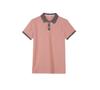 Trendy Summer Pink-Gray Polo Shirts for Stylish Families: Parent-Child & Mother-Daughter Street Style Short Sleeves