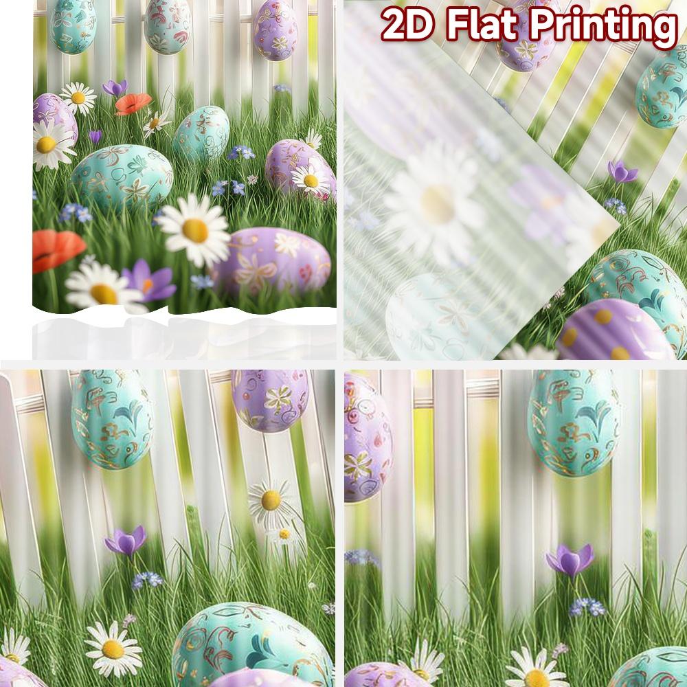 2D flat Photography Backdrop Background Banner Easter Eggs in Garden 100% Polyester Festive Holiday Perfect for Suitable for