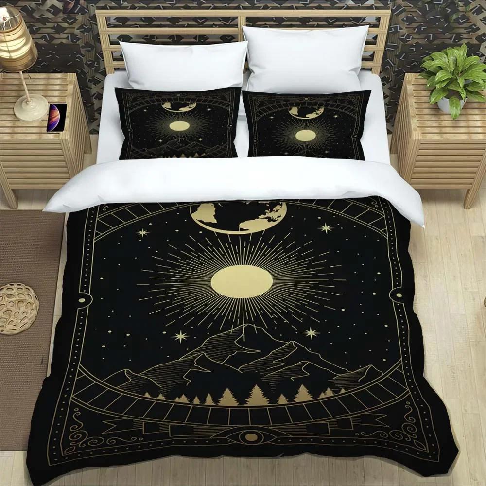 Mysteriöses Retro-Universum 3D-gedruckte Bettwäsche Queen-Bettwäscheset Kundenspezifisches King-Size-Bettwäscheset Weich und bequem