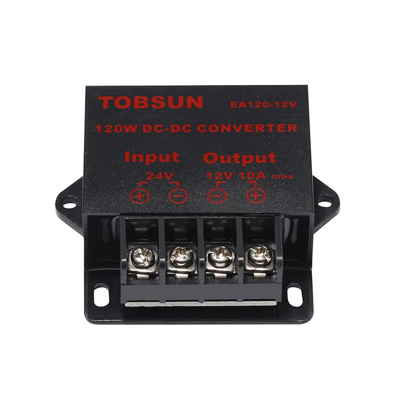 Ultra-Thin 24V to 12V 10A DC Power Converter, 120W Waterproof Module for Car Use