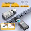 USB-C Magnetischer Adapter: 240W Schnellladung, 8K-Video, 120 GB kompatibel für Handys & Computer