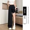 Tencel Straight-Leg Jeans for Women, Summer Thin Style, Plus-Size High-Waisted Loose Fit, Slimming and Drapey Ice Silk Wide-Leg Pants