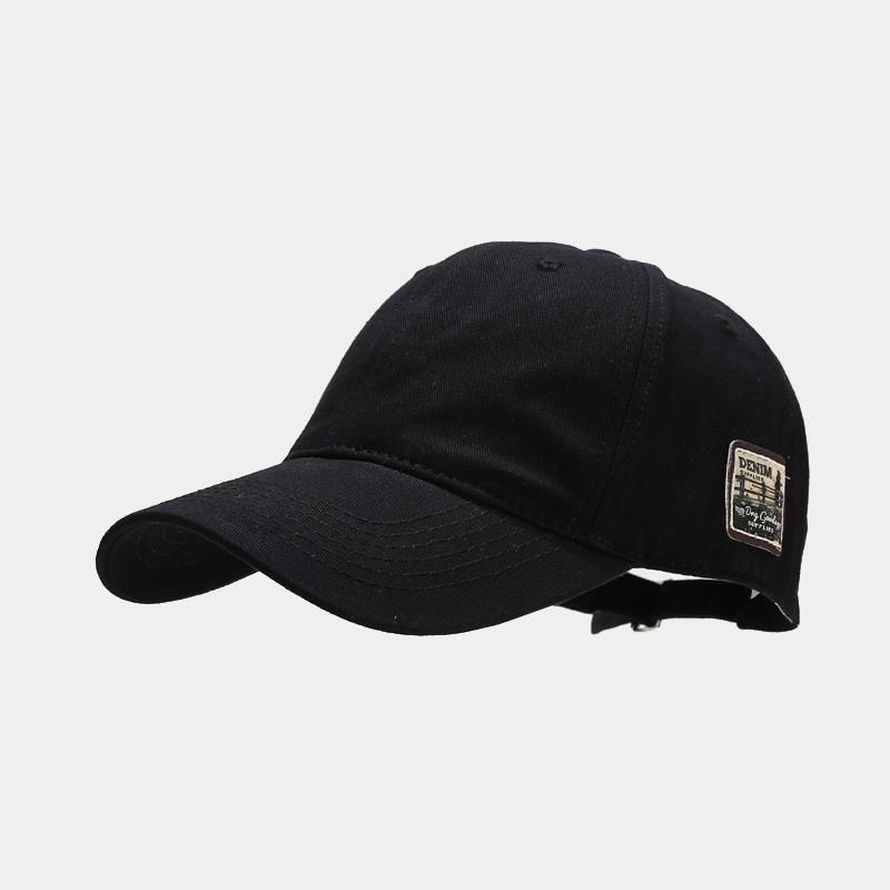 Classic American Retro Baseball Cap With Sunshade And Face Slimming Effect For Men чёрный