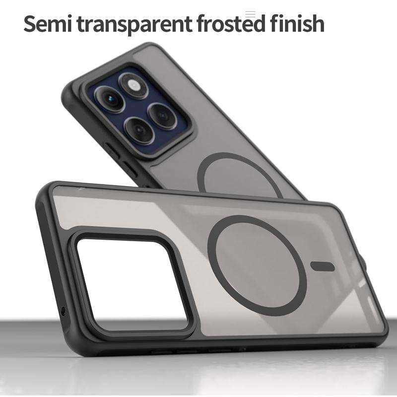 

For Motorola Moto Edge 60 Pro Case Semi-Transparent Frosted Matte PC+TPU Anti-fingerprint Translucent Cover For MOTO Edge60 Pro Motorola Edge 60 Pro