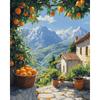 GATYZTORY Pittura Fai da Te con Numeri Con Cornice Paesaggio di Villaggio Pittura Acrilica su Tela Quadro con Numeri per Adulti Kit per Principianti