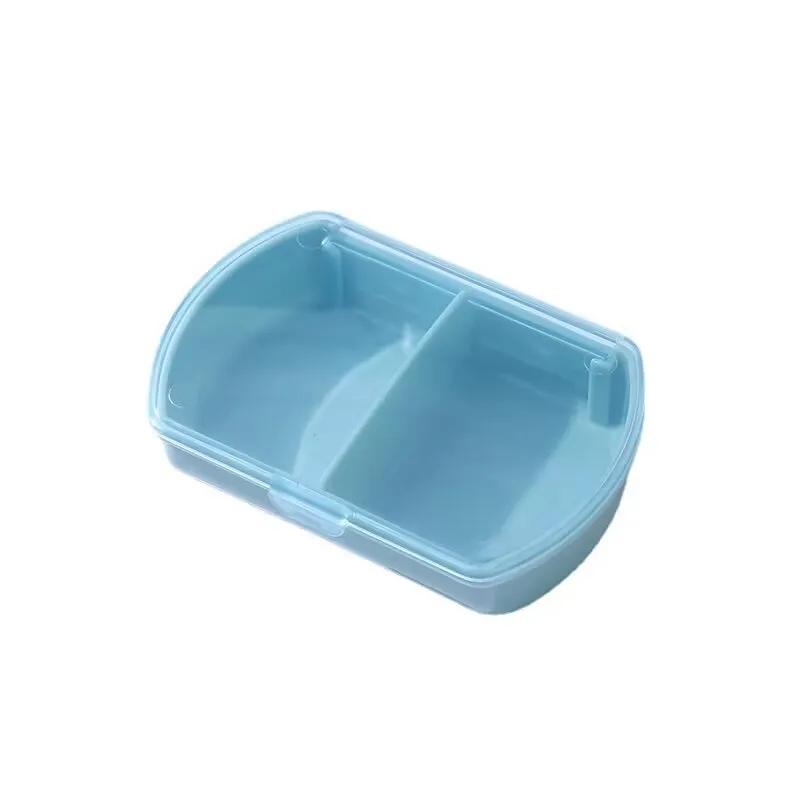 Travel Portable Pill Medicine Drugs Case 2 Grid Mini Pill Cases Pill Box Daily Case Vitamin Holder Organizer Container