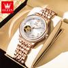 OLEVS Marke Damen Armbanduhren Mode Elegant Original Automatische Mechanische Uhr für Damen Luxus Hohl Tourbillon Armbanduhr