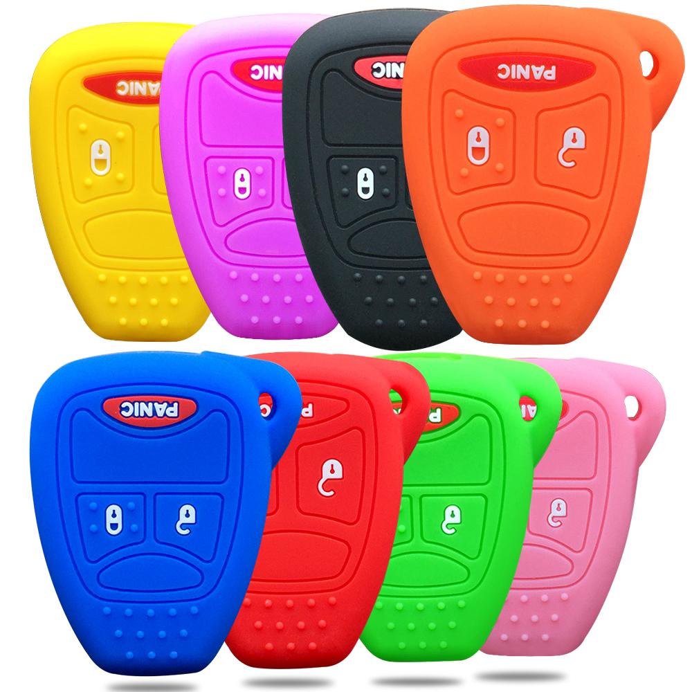 Key Cover Case for Jeep Wrangler JK Grand Cherokee Compass Cap for Chrysler 300C Pacifica for Dodge Caliber Nitro Dakota Durango