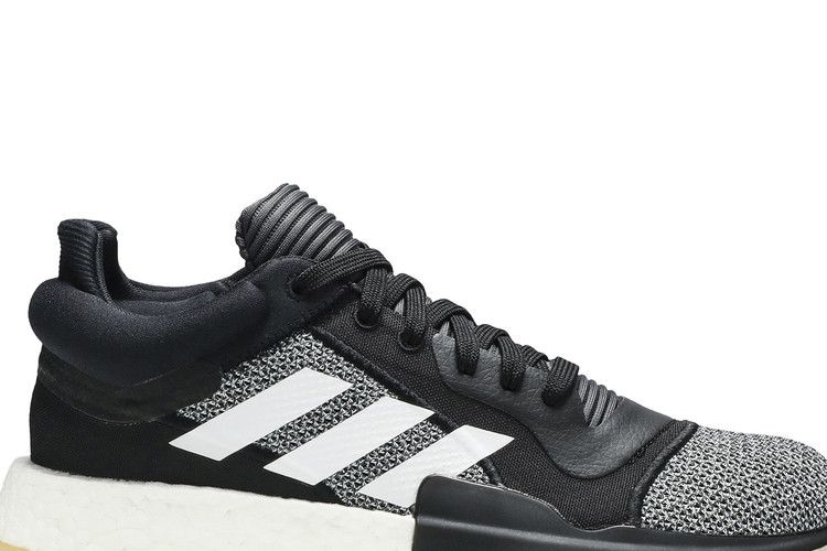 Men's Sneakers adidas Marquee Boost Low Black White Gum Core Black/Cloud White/Shock Cyan