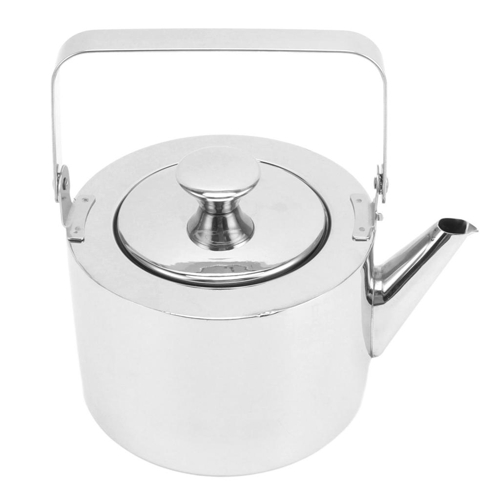 Stainless Steel Tea Kettle with Strainer Thickened Metal Whistling Teapot with Ergonomic Handle for All Stovetop