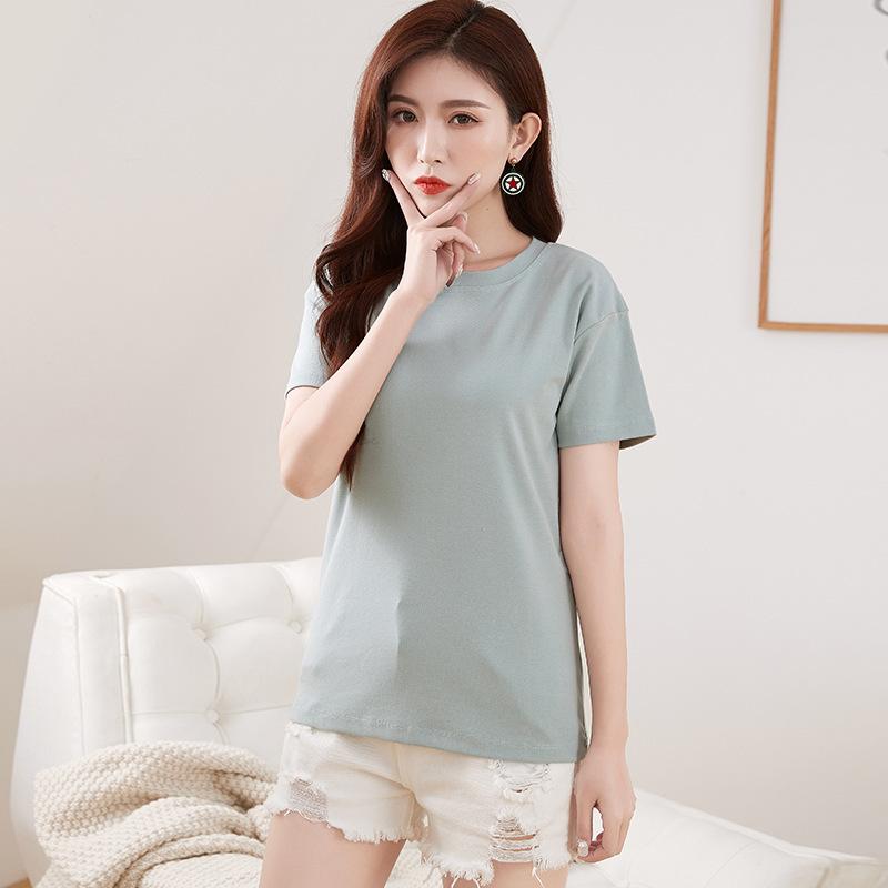 T-shirt a maniche corte a righe stile coreano da indossare sotto girocollo primavera da donna Ins moda donna top ampio taglia grande
