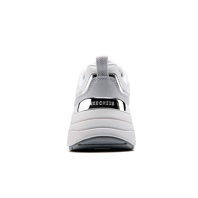 Skechers Sports Shoes Women White Low Top Dad Shoes Fashion Comfortable Breathable Height Increasing 177447-WHT