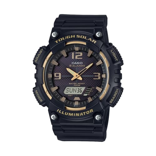 

Casio Men s Tough Solar Quartz Stainless Steel and Resin Watch, Black (Model: AQ-S810W-1A3VCF)